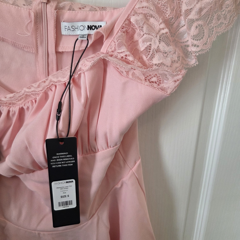 Fashion Nova Pink Lace Mini Dress - Picture 6 of 10